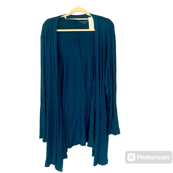 NWT Lane Bryant cardigan long, light weight, open front size 26/28 blue - Picture 6 of 6
